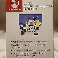 Vista 2 de Juego de fondue de acero inoxidable cepillado de 16 piezas por Roshco