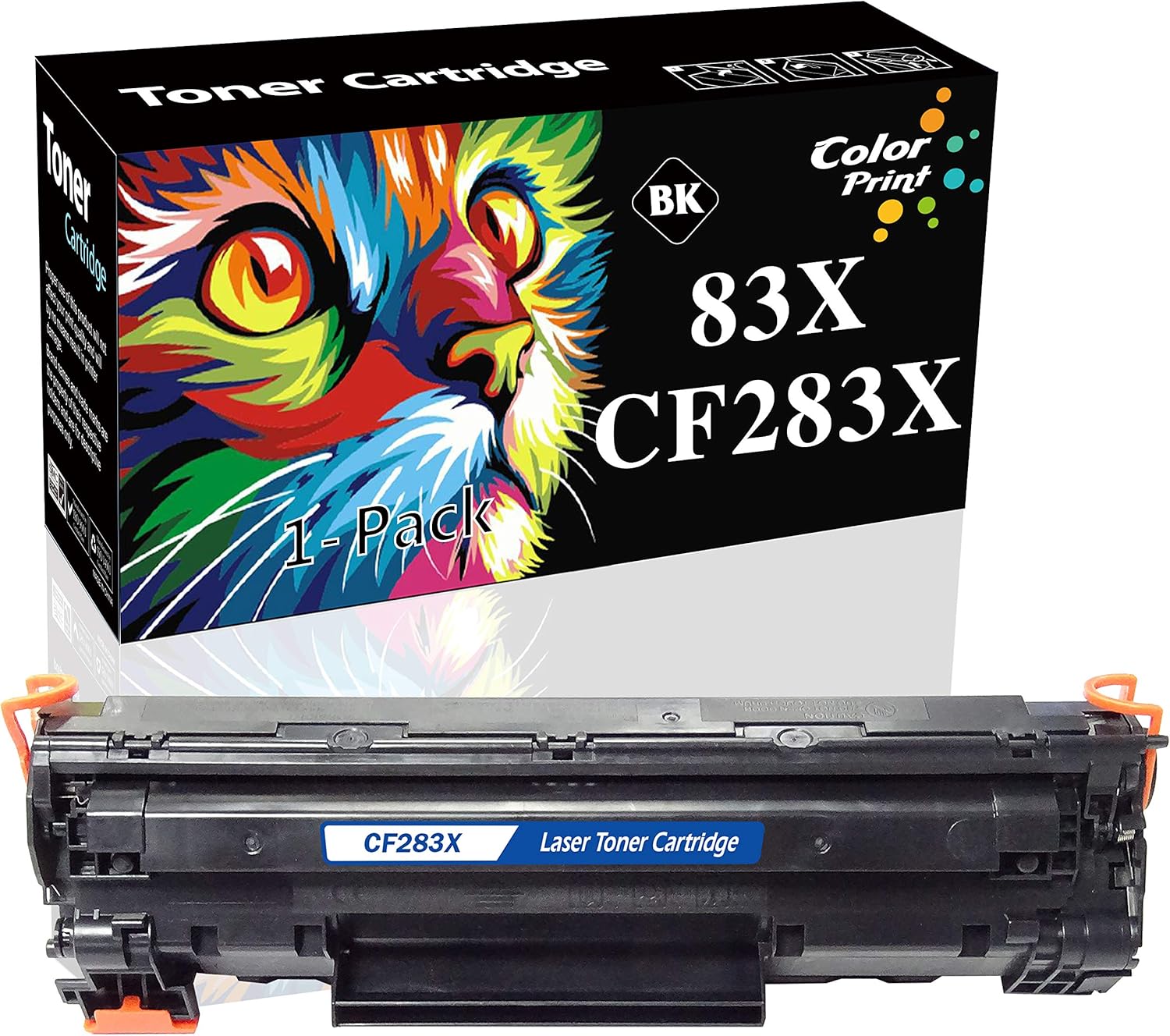 1-Pack of Black Compatible 83X Toner Cartridge CF283X Replacement for 283X 83A CF283A Work with Pro MFP M125fn M125fw M127fn M127fw M201n M201dw M225dn M225dw Printer