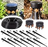 USA Made DIY Hydroponics Drip Irrigation Kit - 12 Plant System with 100ft Tubing & Adjustable Manifold