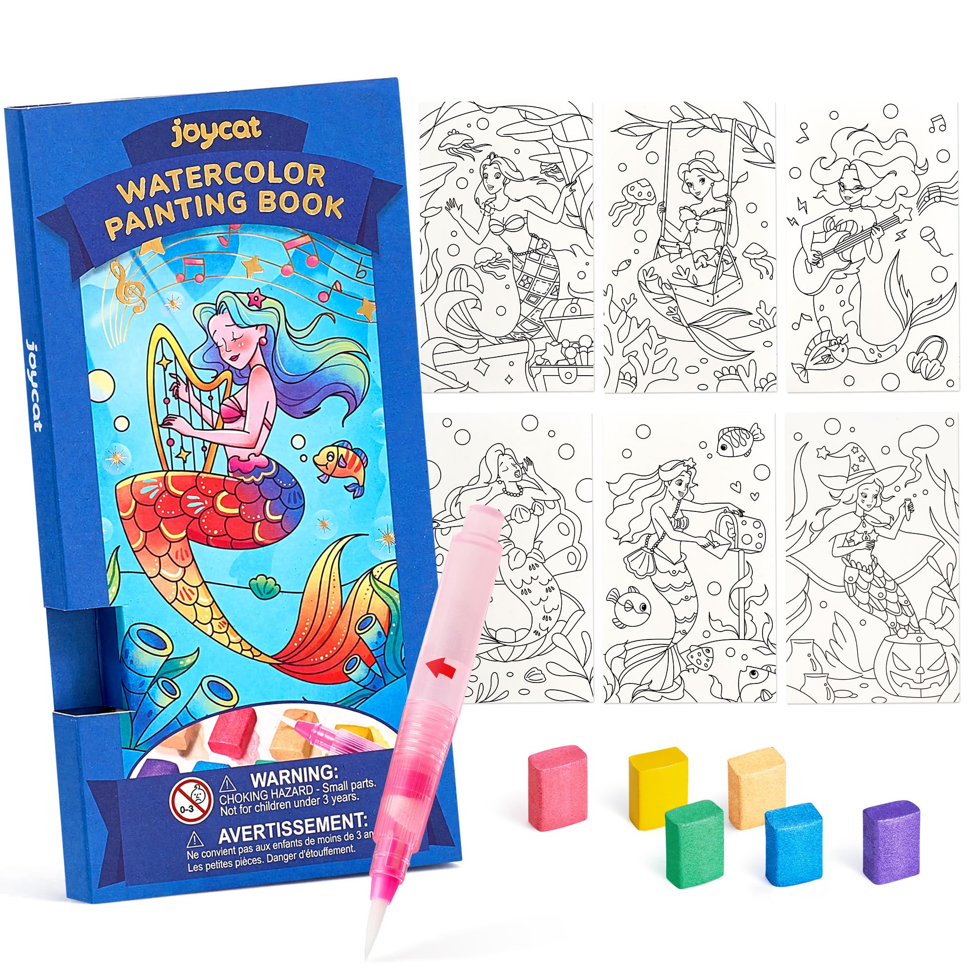 JoyCat Pocket Paint with Water Coloring Books for Kids