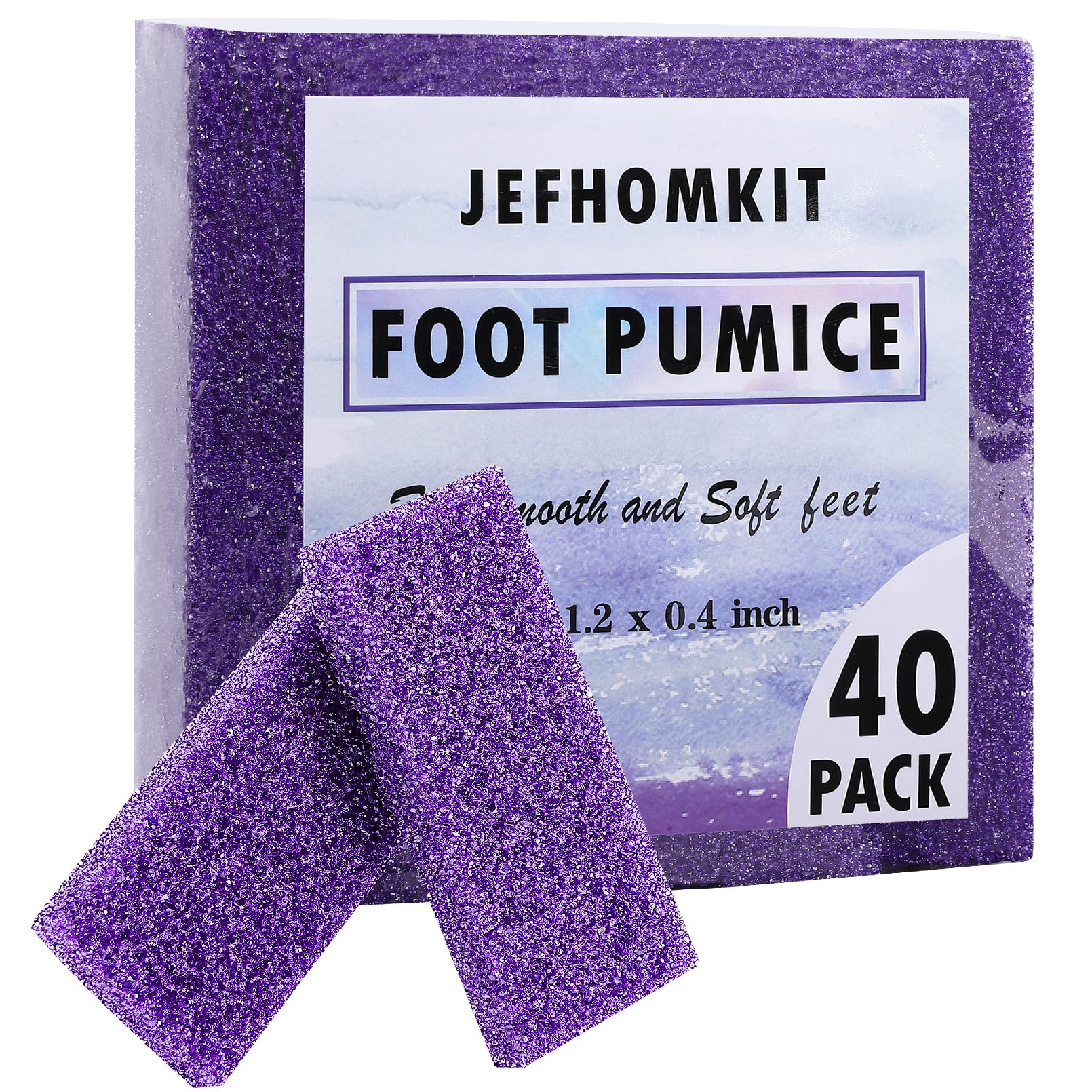 40 PCS Foot Pumice Stone, Pumice Pads, Purple