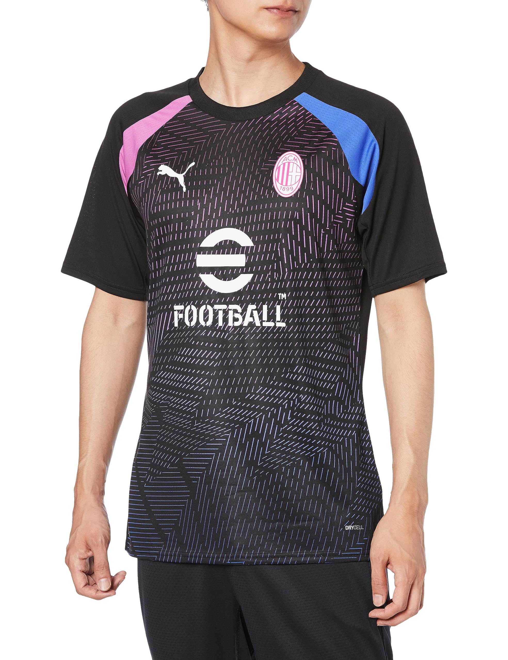 AC Milan Maglia Prematch, Stagione 2023/24, Nero, Adulto, Unisex, M