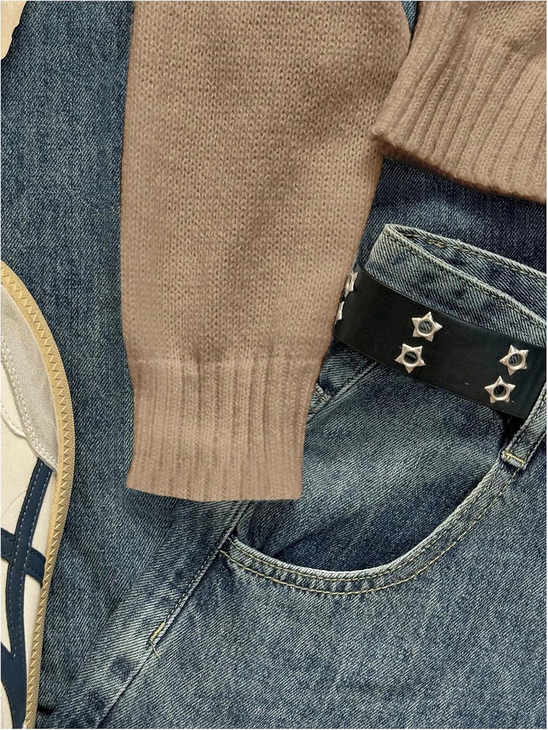 GORGLITTER Women's Cute Teddy Bear Sweaters Long Sleeve Crewneck Cozy Pullover Tops Casual Fall Knit Top