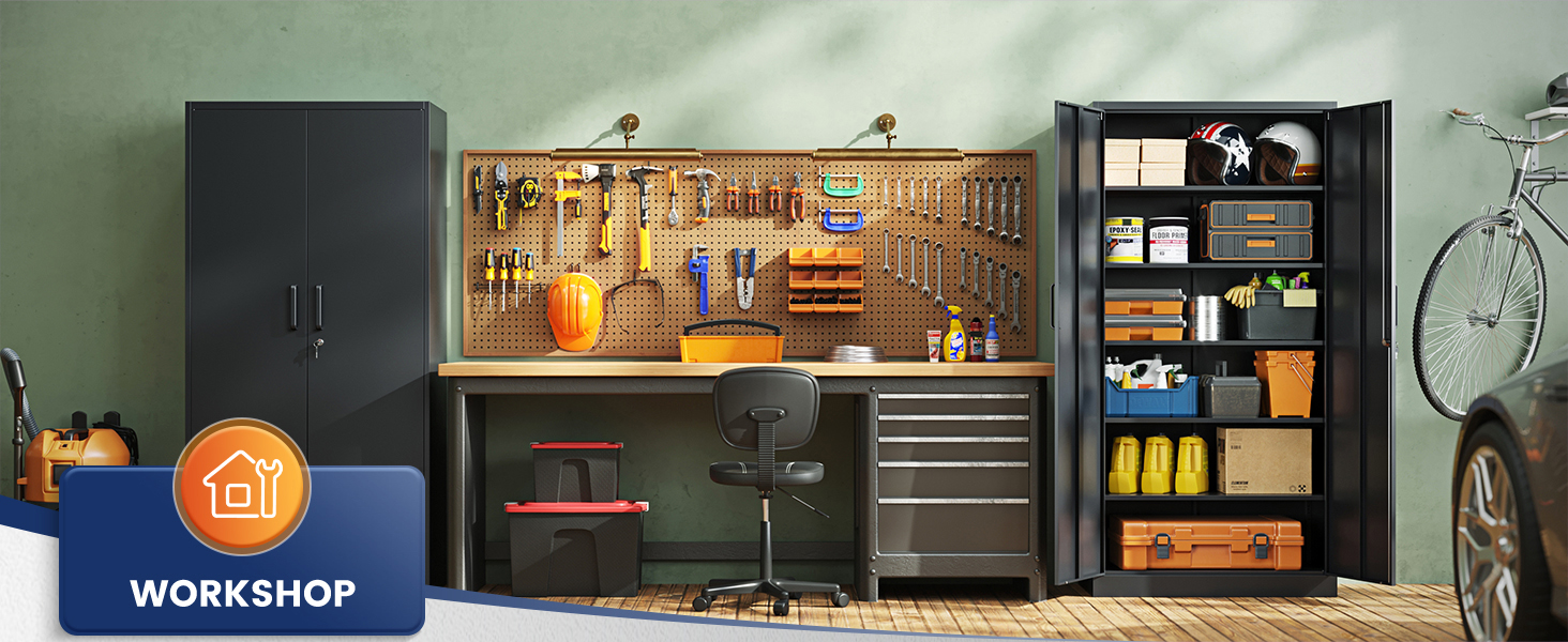 Amazon.com: Yizosh Metal Storage Cabinet with Lock - 72