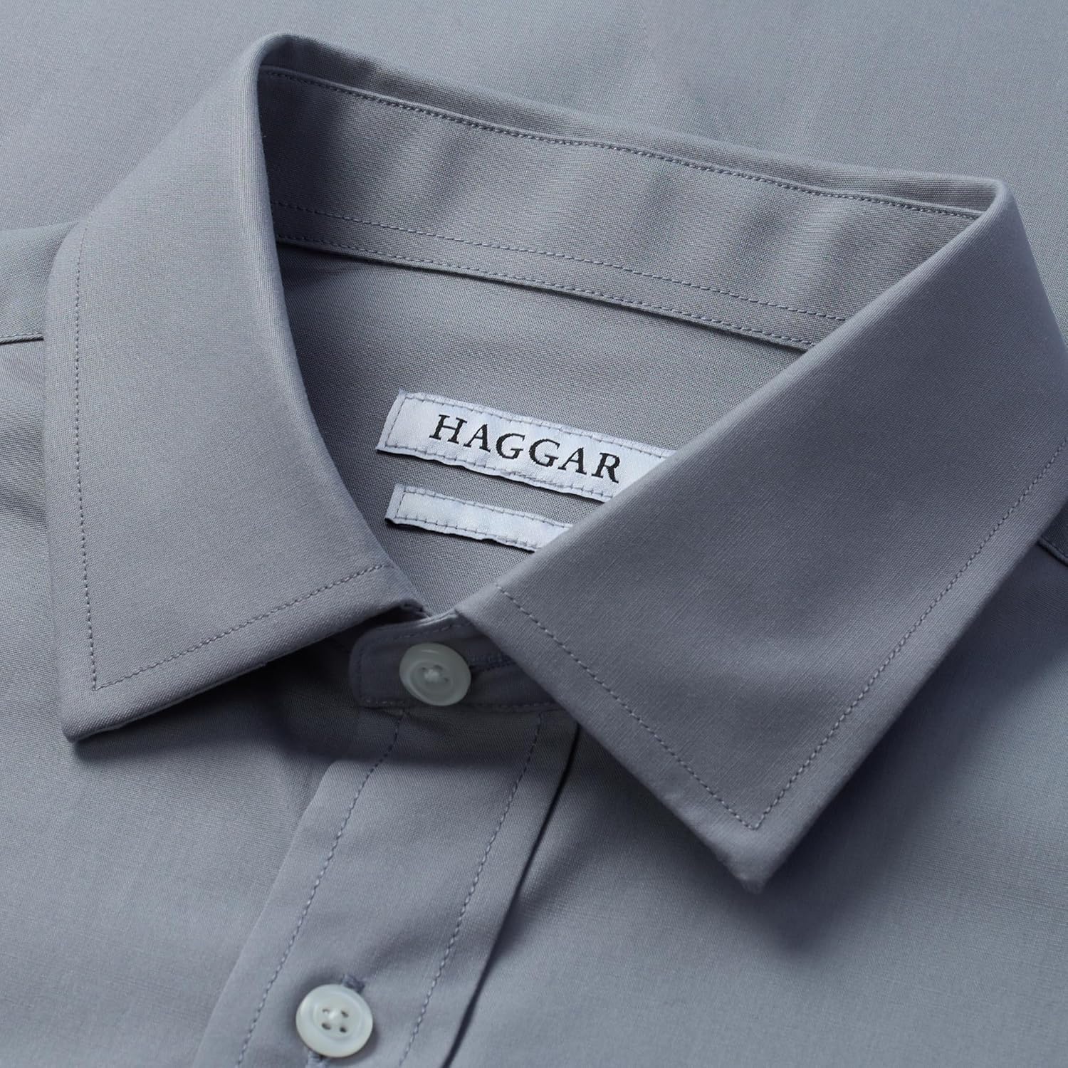Haggar Mens Haggar Men's Premium Comfort Classic Fit Wrinkle Resistant Dress Shirt - Image 4