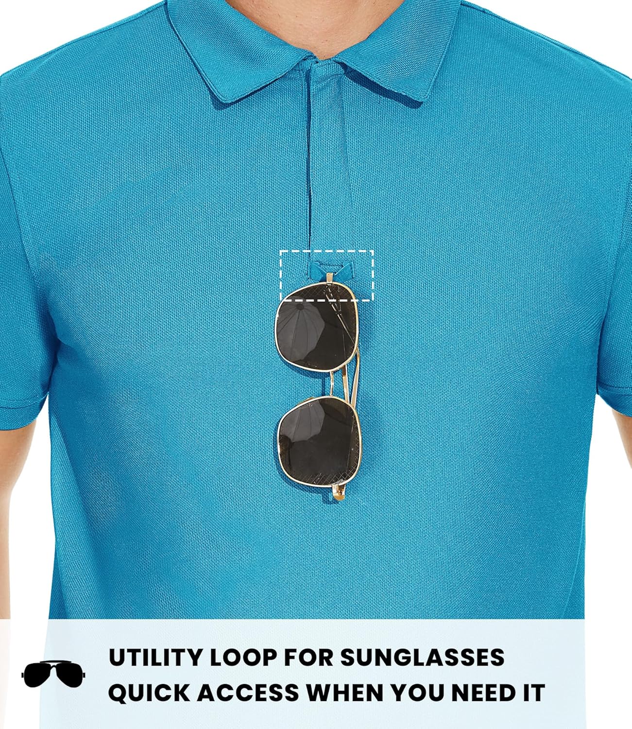 V VALANCH Polo Shirts for Men 2 Pack Tactical Performance Polo Short Sleeve Collared Work Shirt - Image 3