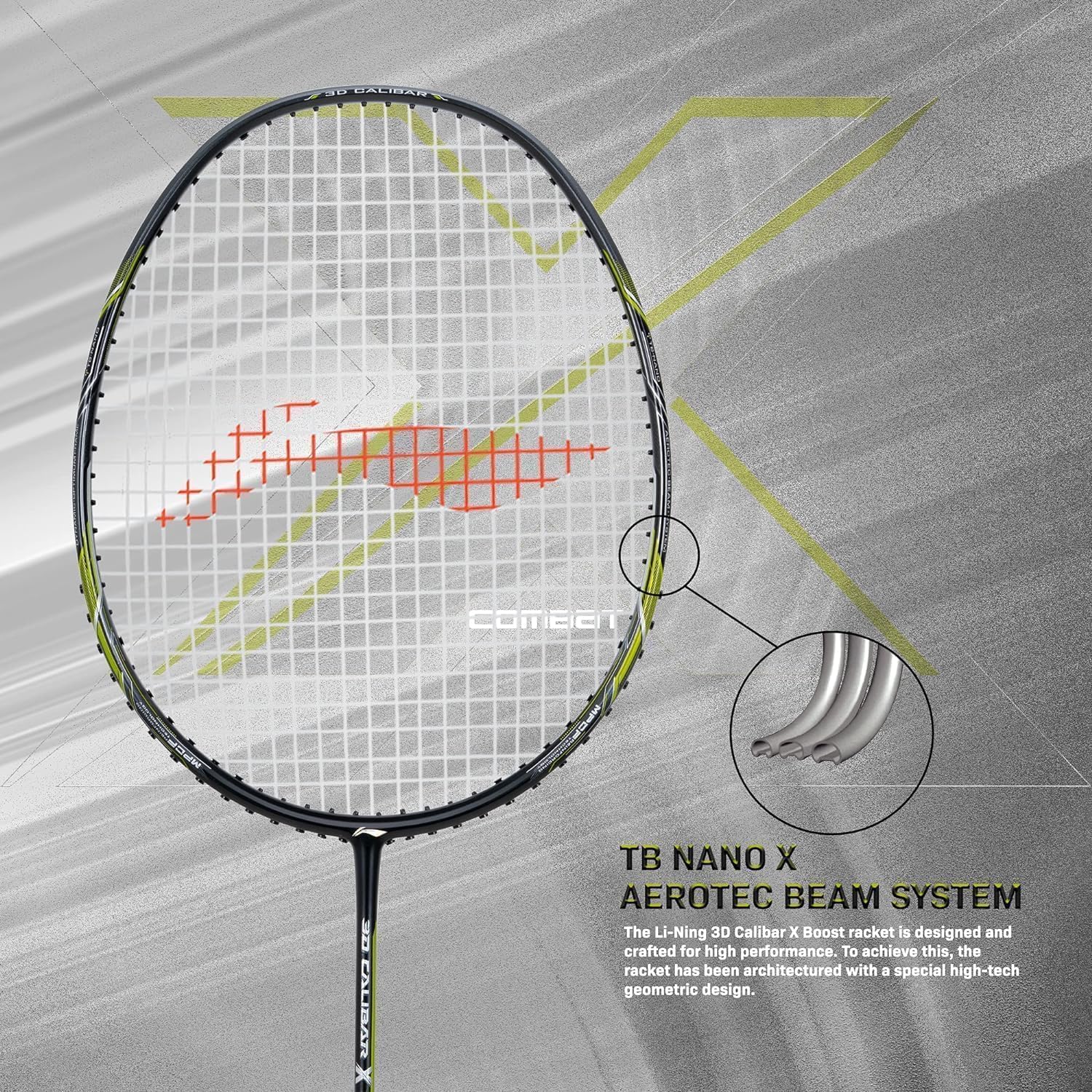 Amazon.com : Li-Ning 3D Calibar X Combat Carbon Graphite Strung