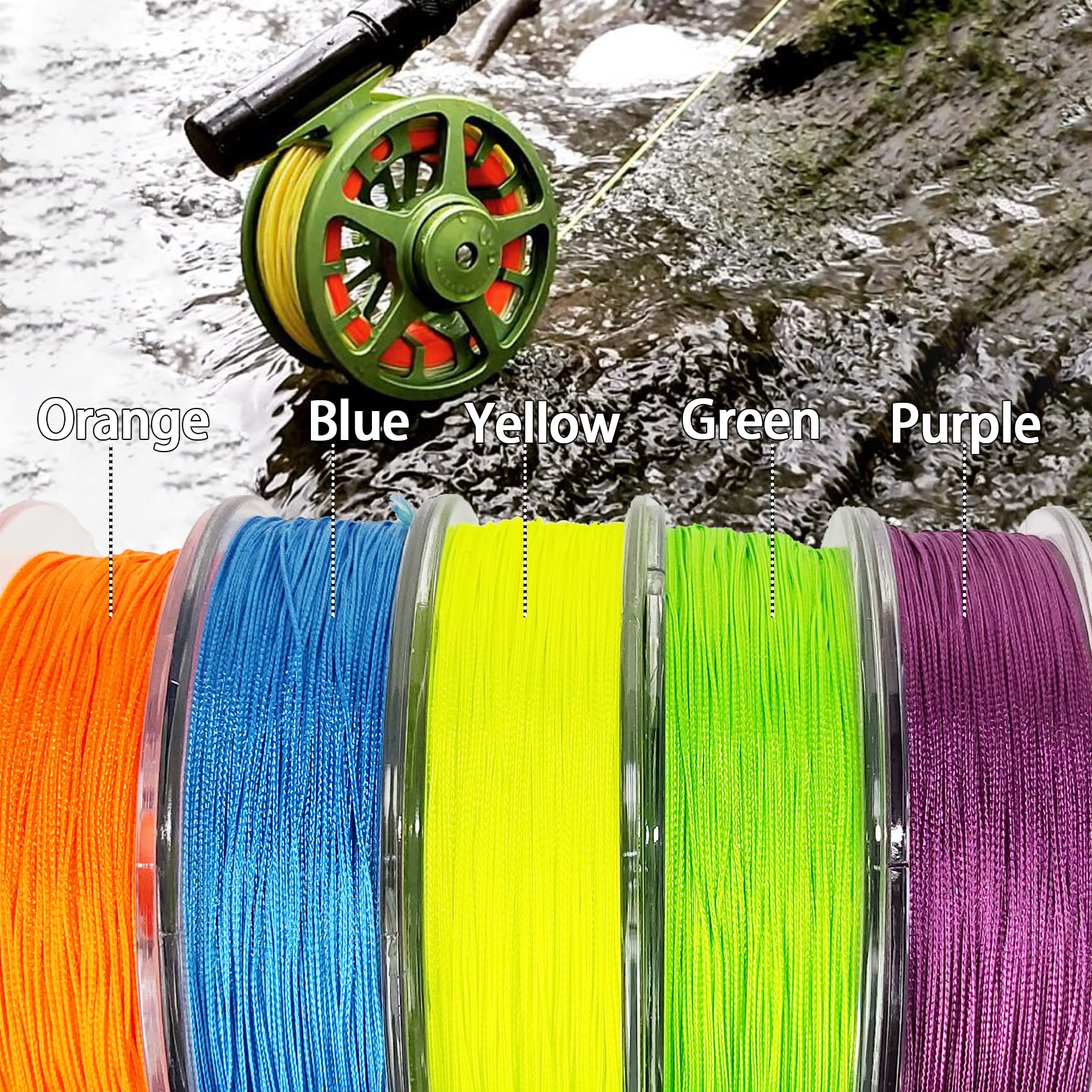 Aventik Dacron Braided Fly Line Backing - 100Y/200Y, 20LB/30LB for Fly Fishing & Trout