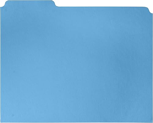 Miniatura 4 de Blue Summit Supplies 200 carpetas de archivos azules, tamaño carta, pestaña de corte de 13, tamaño carta, azul, ideal para organizar y almacenar