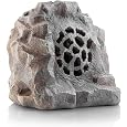 Alpine Corporation Solar Rock Speaker 9 inch Solar Bluetooth Rock Outdoor Speaker System Set of 2