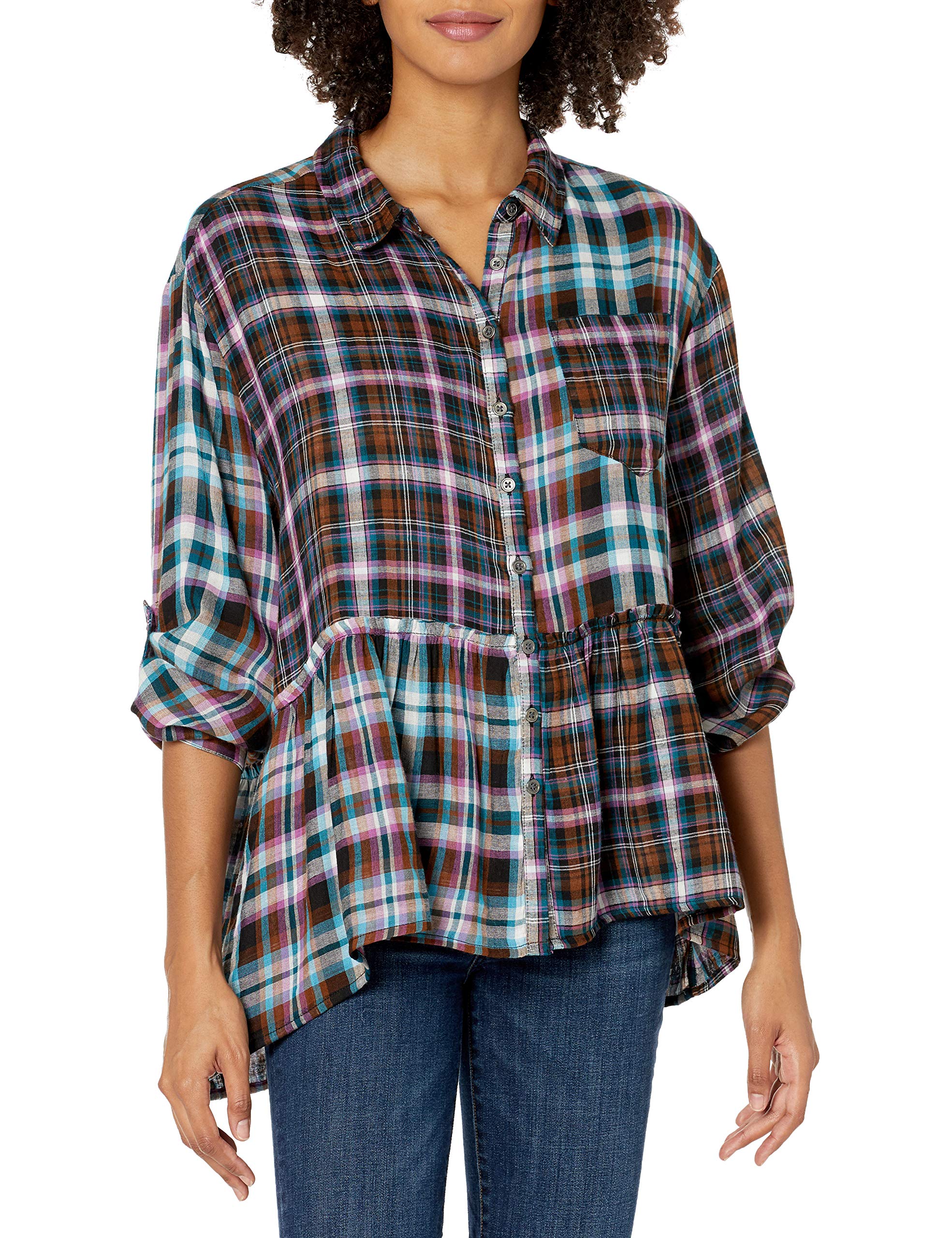 Vintage America Blues Women's Maya Short Sleeve Button Down Blouse