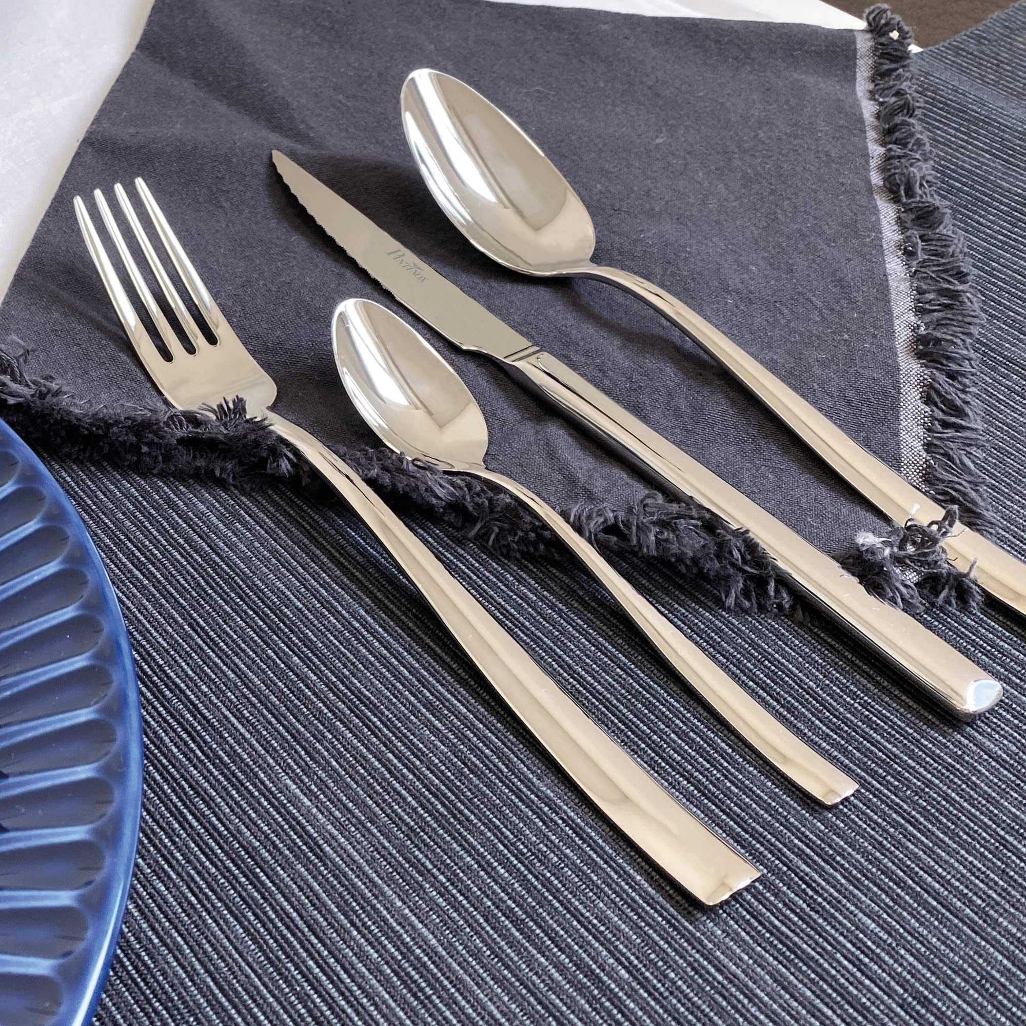 Prima Collection - Amalfi - Service de 48 couverts, avec couteaux à steak, pour 12 personnes