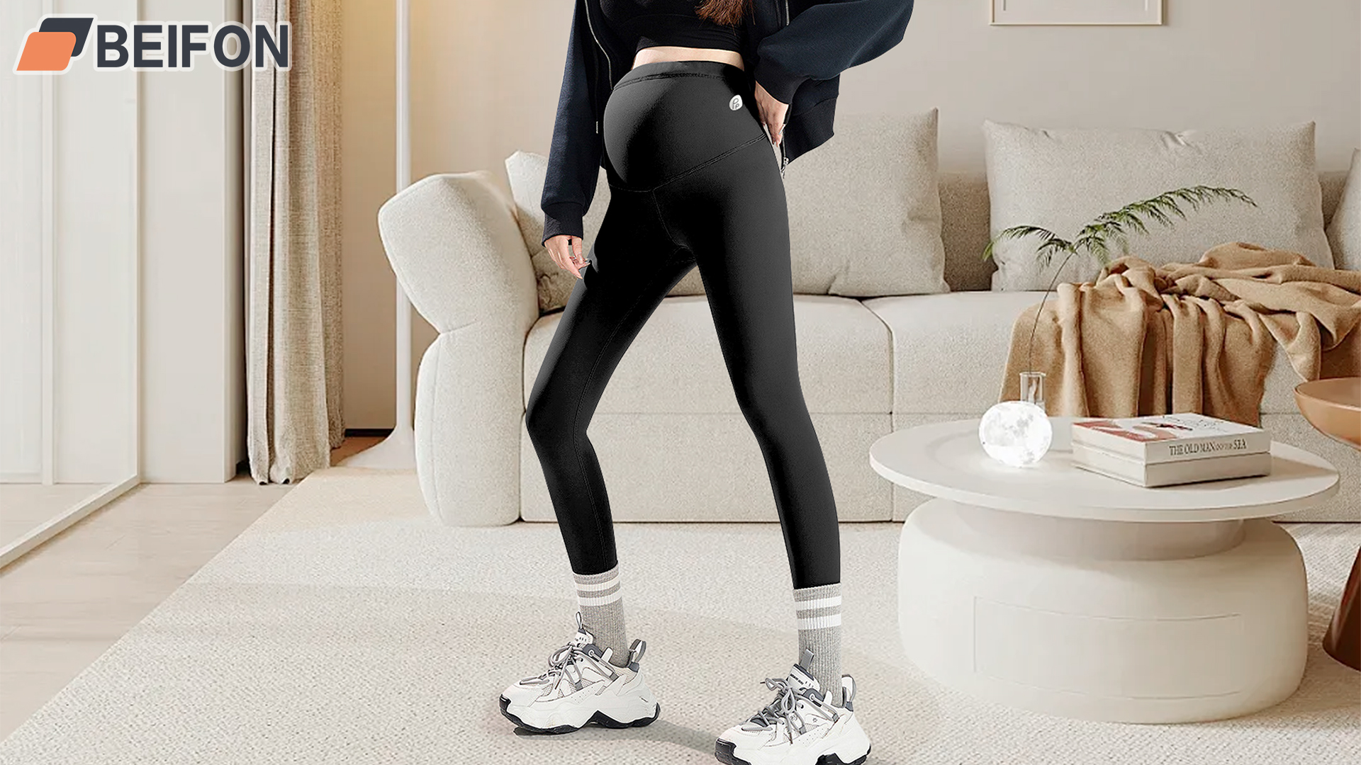 Legging Grossesse Maternité Taille Haute Buliezy Legging Grossesse Et Maternité, Grossesse Yoga Legging Legging Sport Grossesse Nylon Spandex