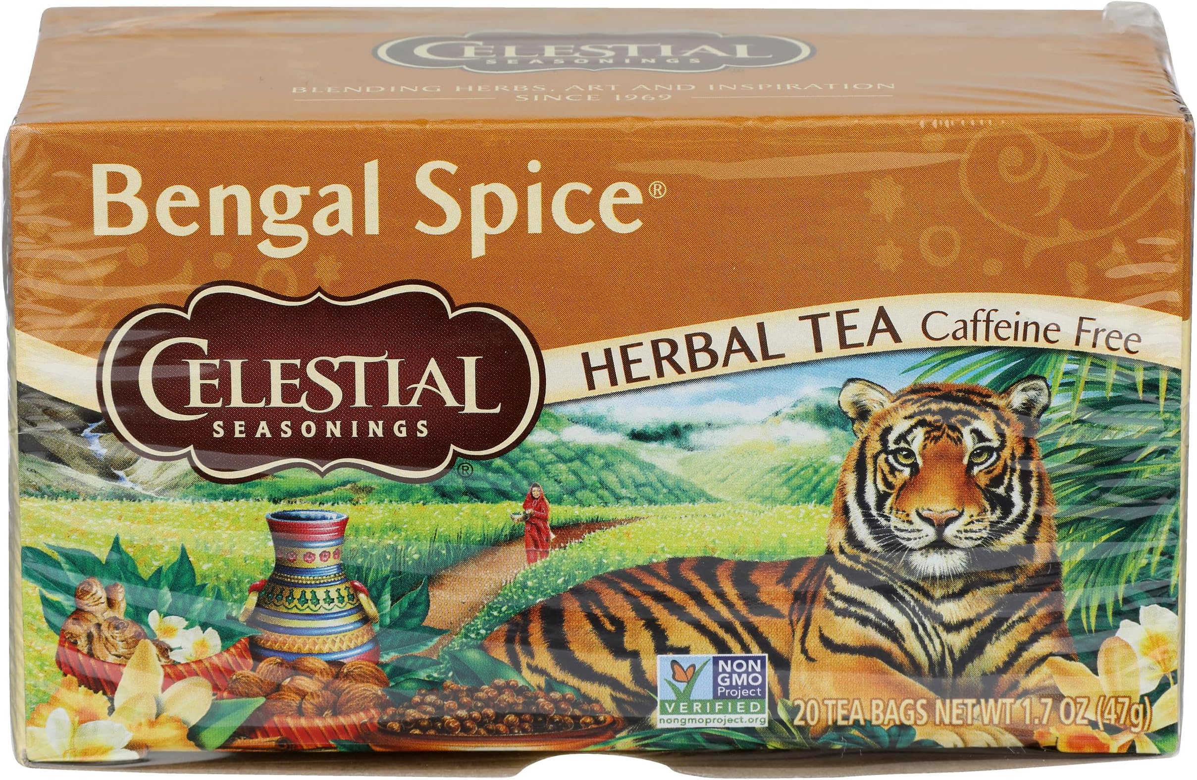 Herbal Tea With Bengal Spice | Non-GMO Project Verified | Caffeine Free | 20 Tea Bags