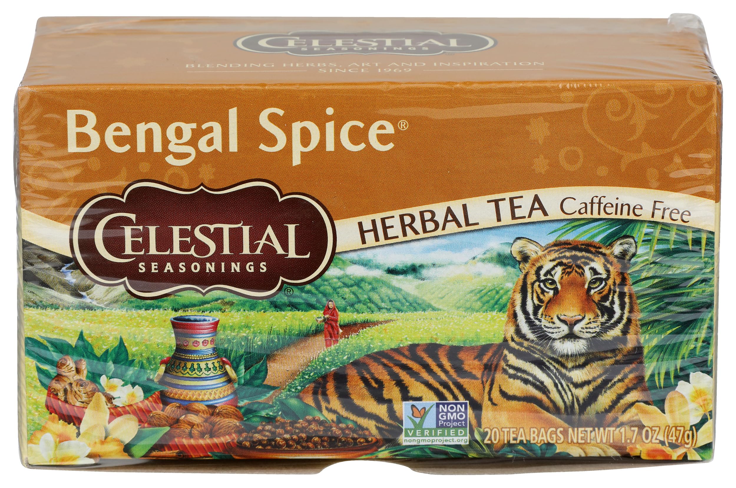 Celestial Seasonings Herbal Tea With Bengal Spice | Non-GMO Project Verified | Caffeine Free | 20 Tea Bags