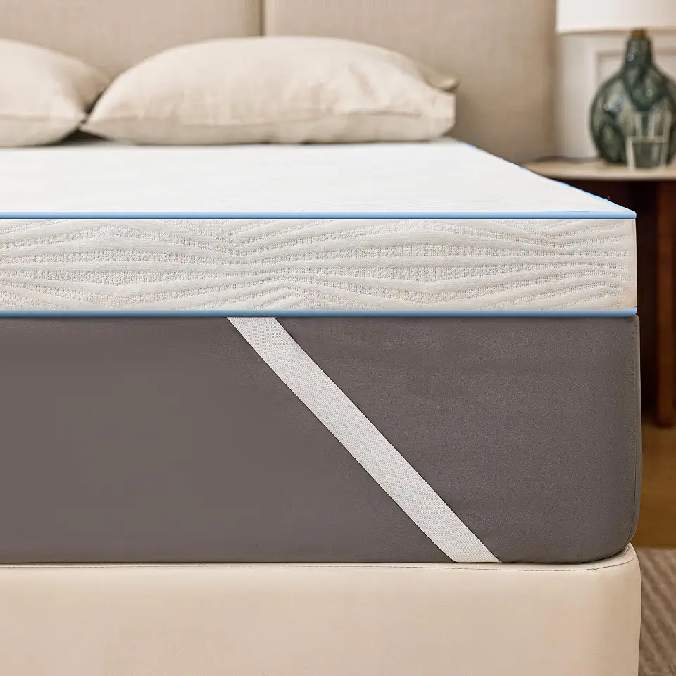 Die richtige Matratze 5 Topper 140x200cm H2 – 5cm Memory Foam & Kaltschaum Matratzen Topper, Oeko-TEX® Zertifiziert, Abnehmbarer Bezug, rutschfest, Antiallergisch, Leise & Atmungsaktiv