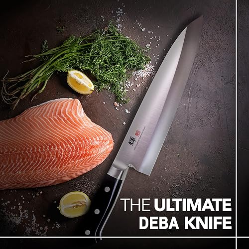 Miniatura 3 de Kagayaki - Cuchillo de chef japonés, KG-15, cuchillo profesional Deba VG-1, cuchillo de cocina profesional de acero inoxidable japonés de alto