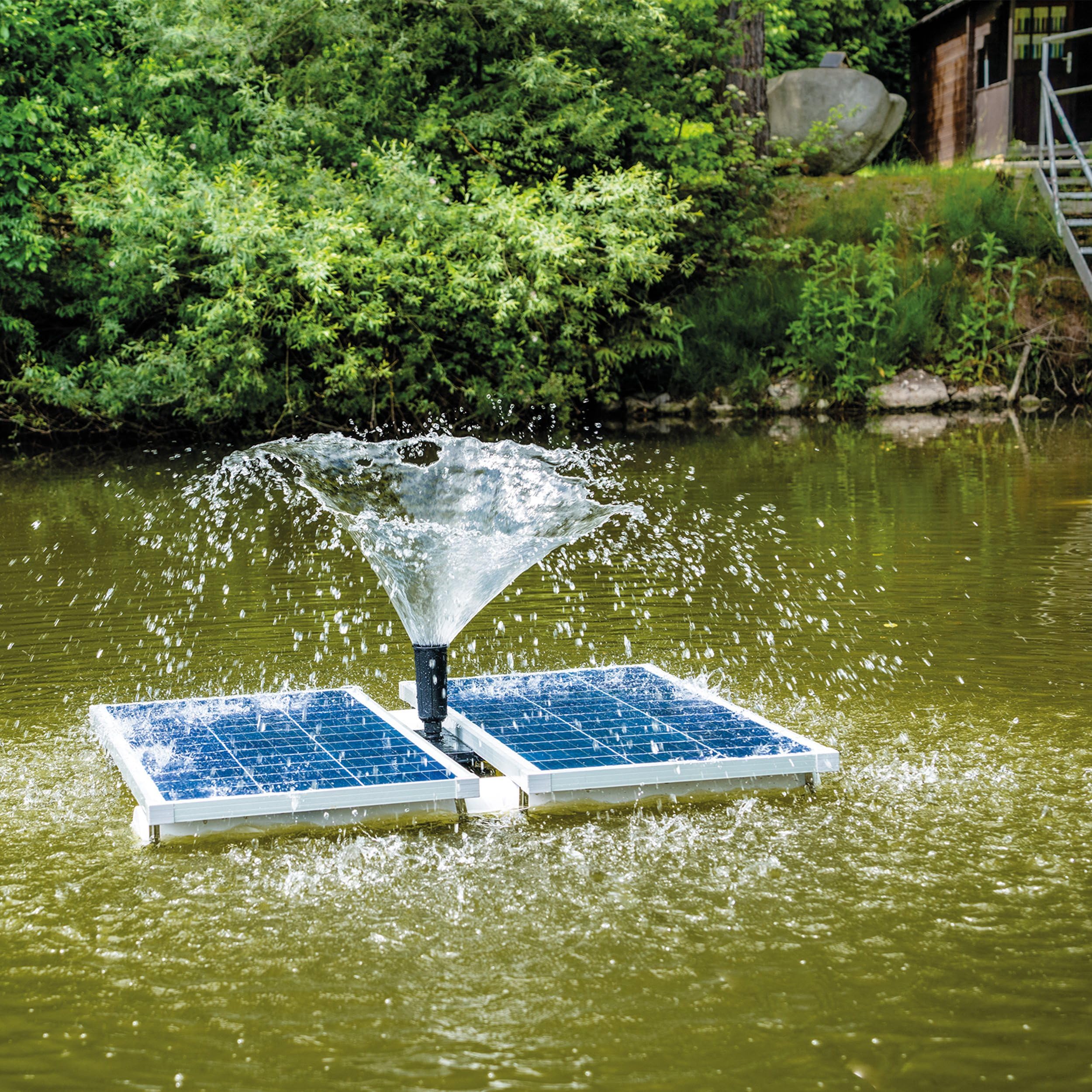 Esotec schwimmender Solar Fischteichbelüfter 160/5000 Profi Power, Fernbedienung, 5050l/h, Teichbelüftung, Teichbelüfter Komplettset 101847
