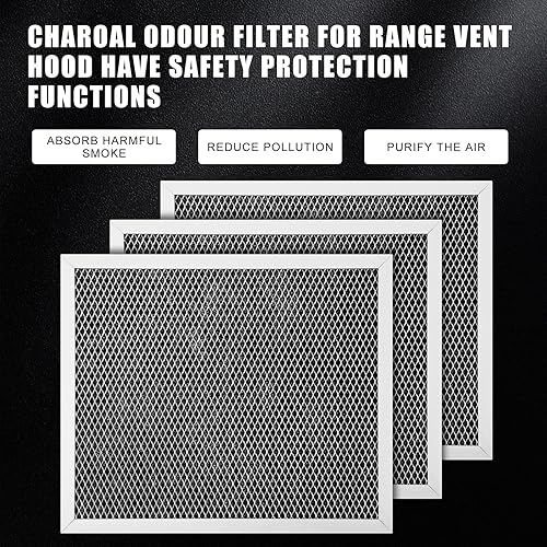 Miniatura 4 de 8 filtros de campana extractora de 8 34 pulgadas x 10 12 pulgadas x 38 pulgadas, compatibles con Broan Nutone 97007696, filtro de repuesto para