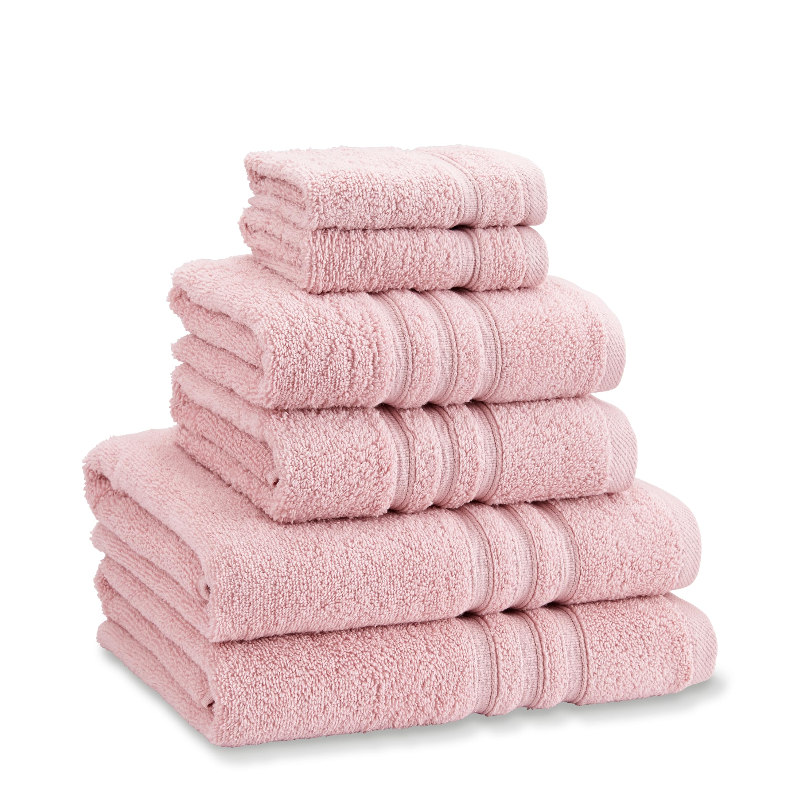 Catherine Lansfield  Pink Zero Twist Cotton 6 Piece Towel Bale Set in Size 6 Piece To, Sports Direct
