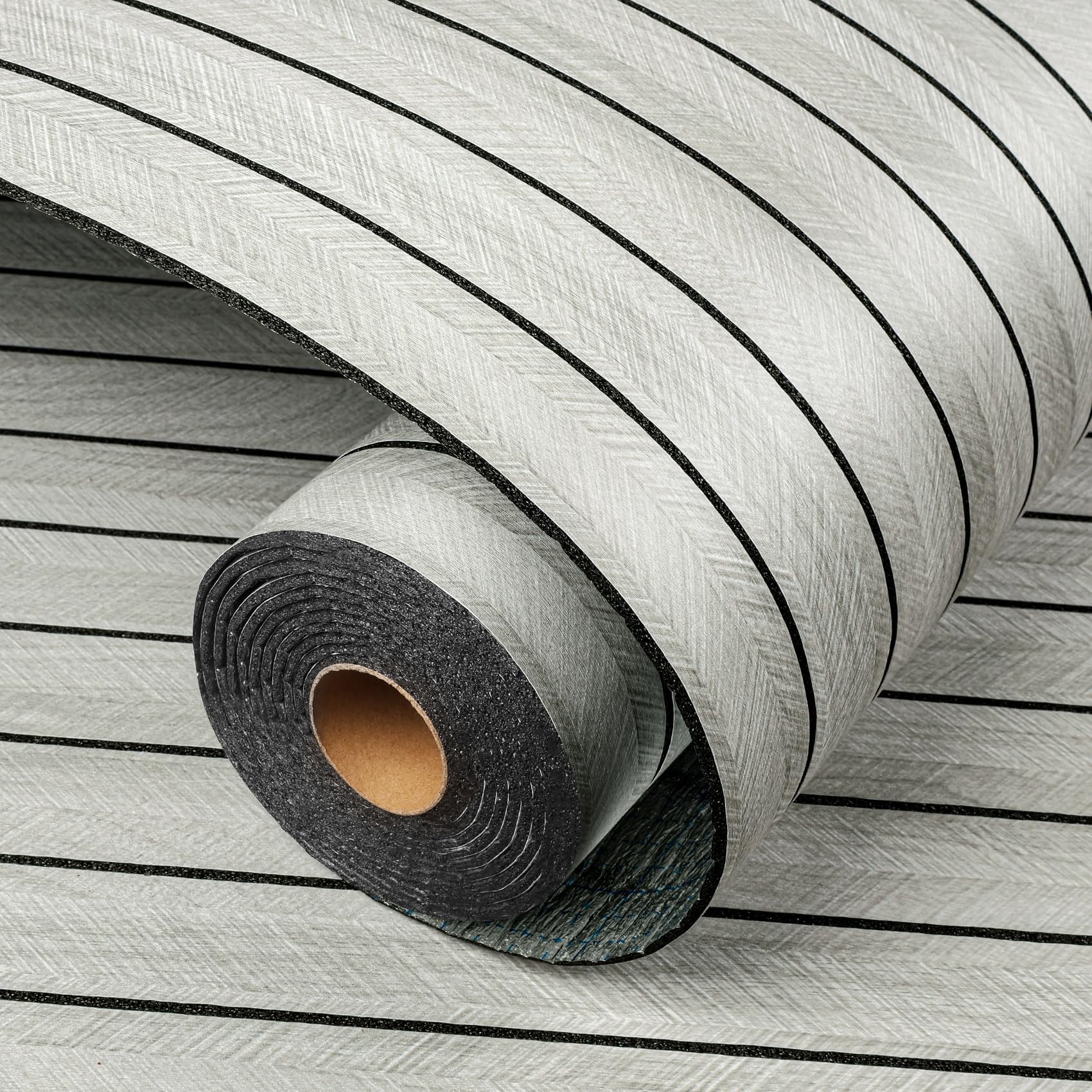 LaCheery 60cm x 300cm Pannelli Decorativi per Pareti PVC 3D Rotolo Pannelli da Parete Effetto Legno Carta da Parati Adesiva Muro Grigio Chiaro Spesso Impermeabile per Muro Armadio Soggiorno Salone