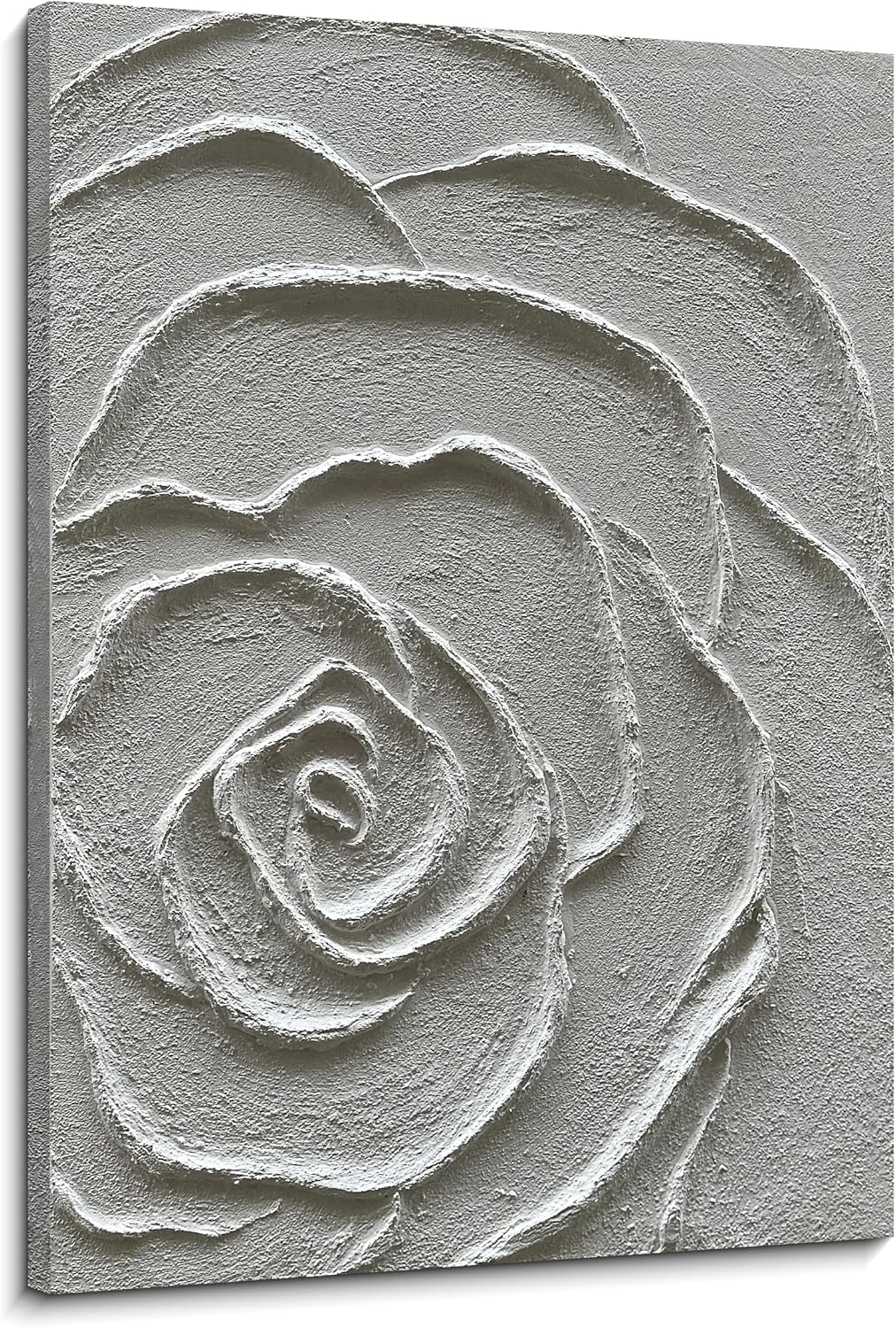NANKAI Art Contemporary Minimalist Texture Abstract Oil Painting White Flower Texture Painting Minimalist Art 40x28 Inch Home Wall Decoration