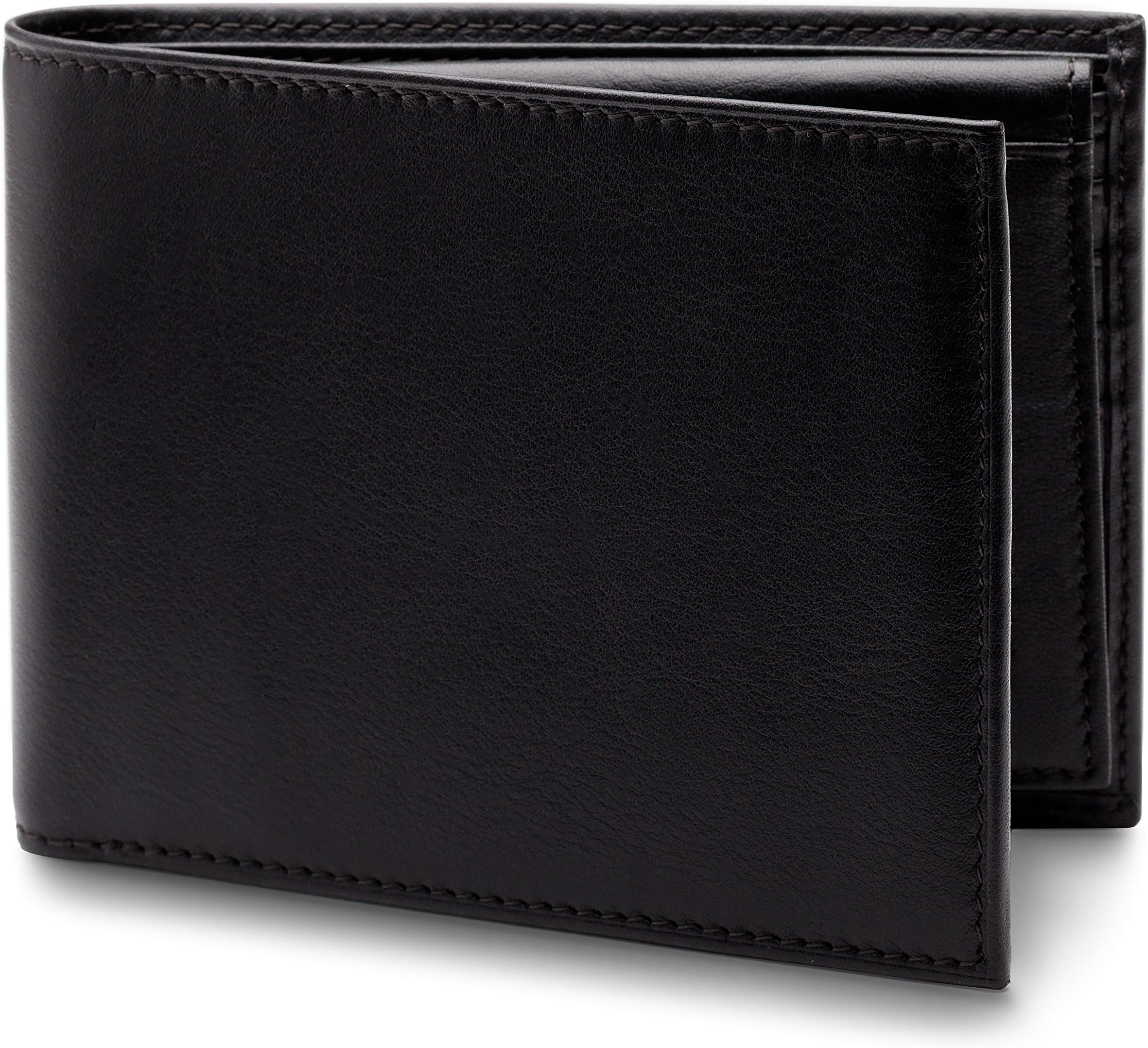 Bosca Nappa Vitello Collection-Credit Wallet w/ID Passcase, Black Leather