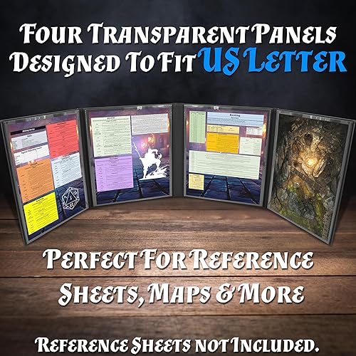 Miniatura 3 de CASEMATIX DM Screen - Pantalla de cuero sintético en relieve GM  Pantalla plegable de cuatro paneles con bolsillos de borrado húmedo y compatible