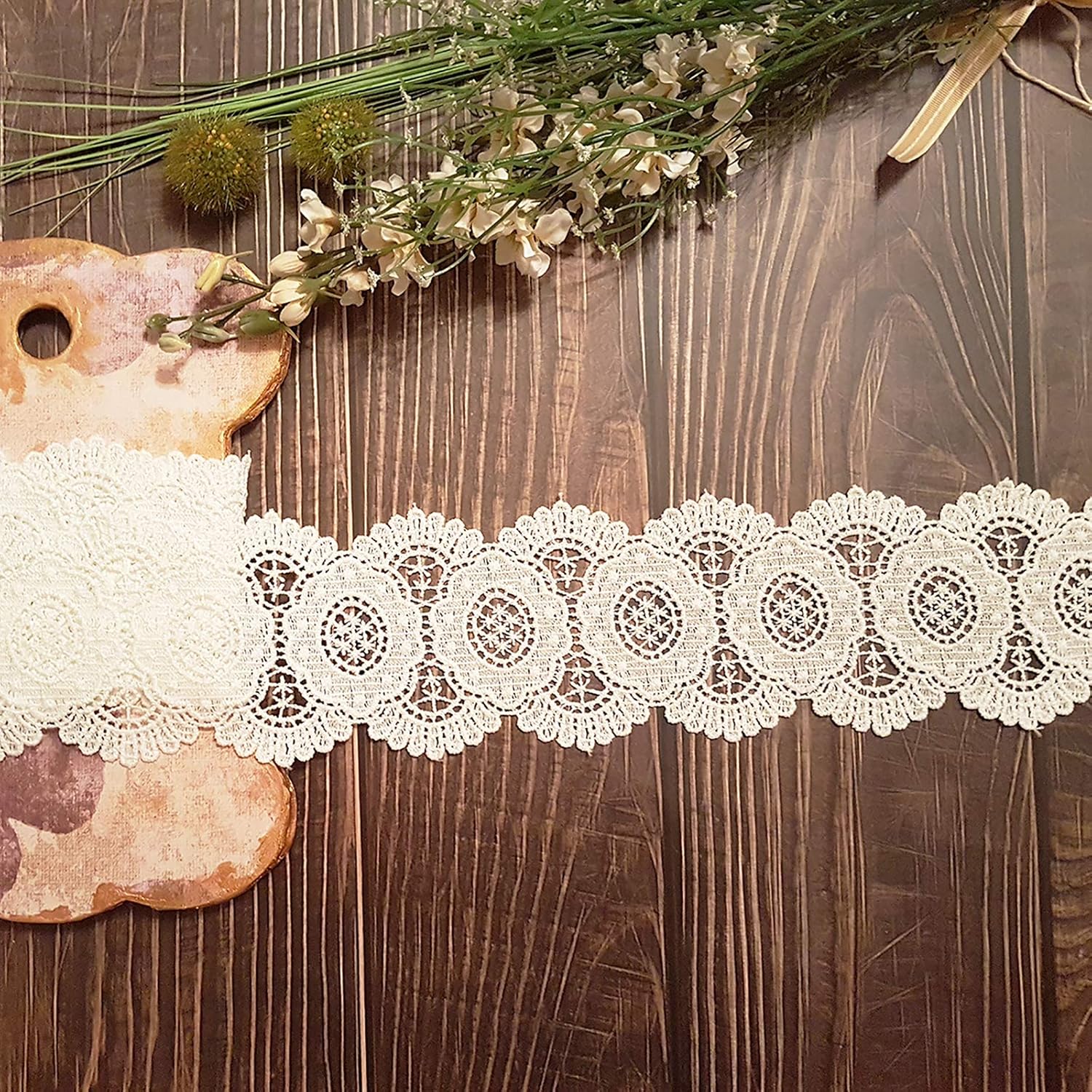 Vintage Spitzenband Beige, Weiss Spitzenborte Zum Basteln, Spitzenbesatz Baumwolle Häkelspitze Kantenband für Hochzeit Tischdeko Geschenkband Kraftpapier Dekorationen Basteln(27M Vintage Spitzenband Beige, Weiss Spitzenborte Zum Basteln, Spitzenbesatz Baumwolle Häkelspitze Kantenband für Hochzeit Tischdeko Geschenkband Kraftpapier Dekorationen Basteln(27M