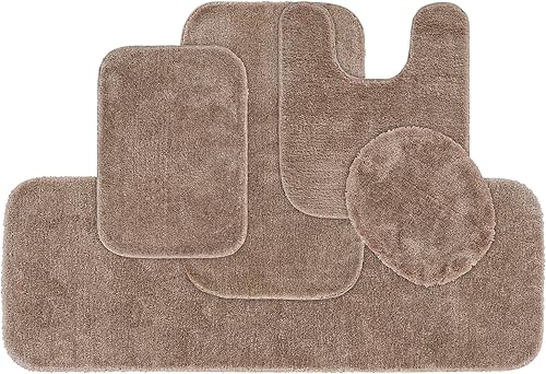 Miniatura 20 de Garland Rug 2 alfombras de baño tradicionales de nailon lavables de espuma marina (17 x 24 pulgadas, 21 x 34 pulgadas), suaves, absorbentes y Espuma