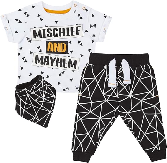 Metzuyan Baby,Clothing,Baby Boys 0-24m,Outfits & Clothing Sets Metzuyan Baby Boys Geometric T-Shirt & Joggers Outfit Set