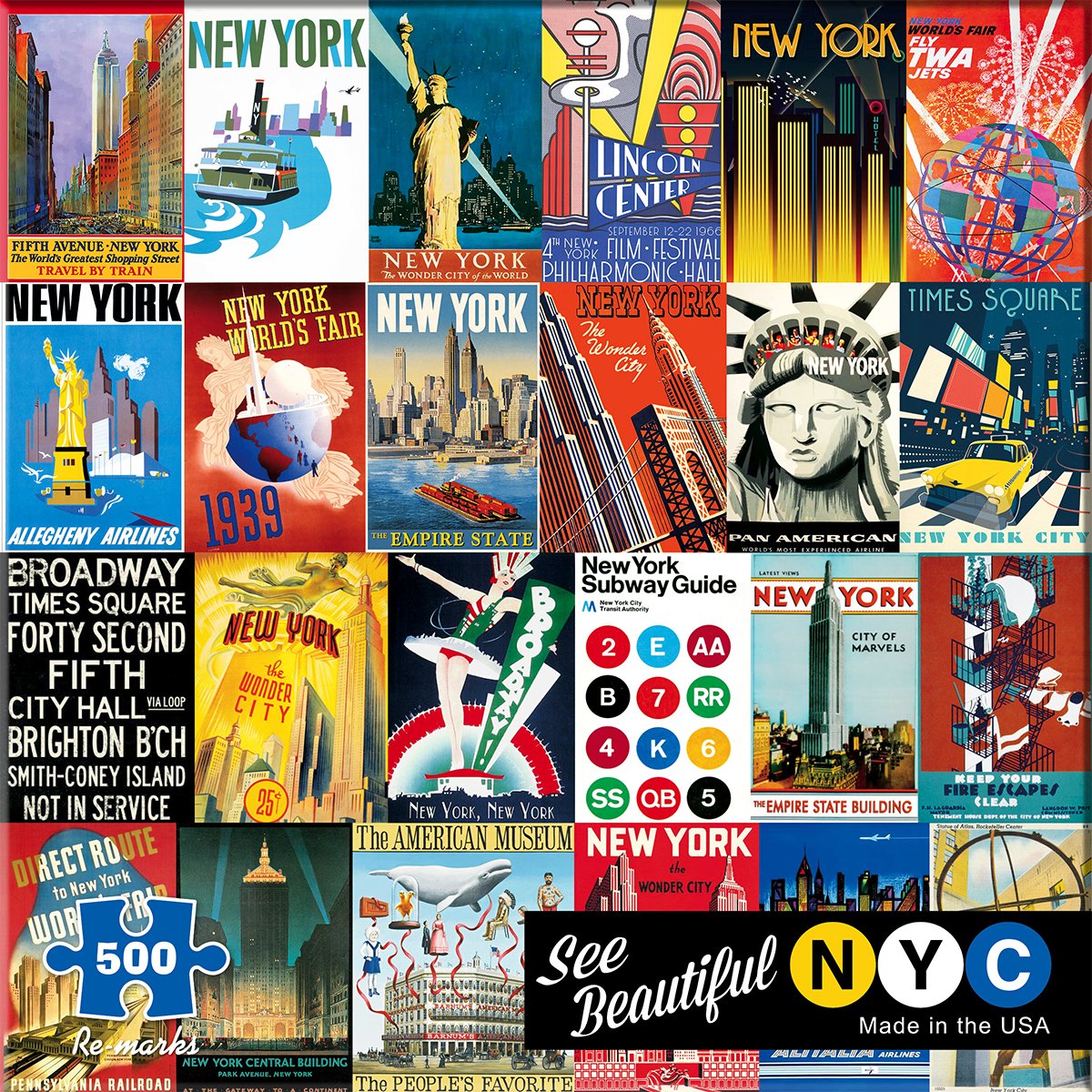 Re-Marks New York 500 Pieces Jigsaw Puzzle for All Ages