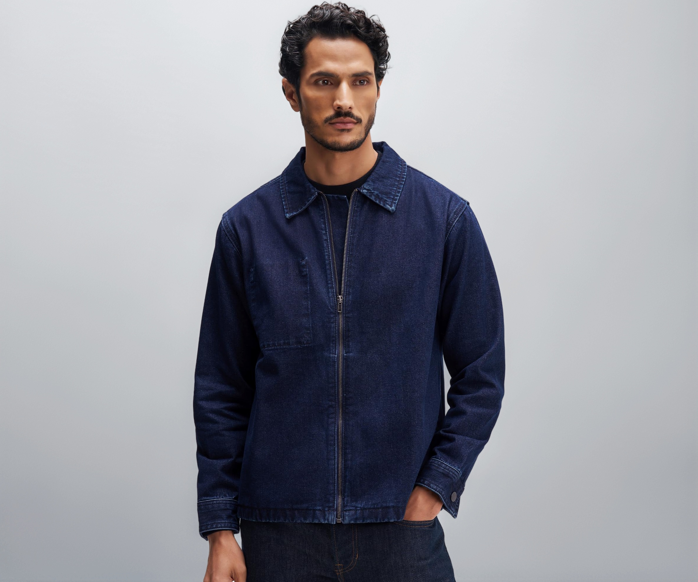 Buy XYXX Men's Cotton Denim Jacket| Long Sleeves| Solid-Regular