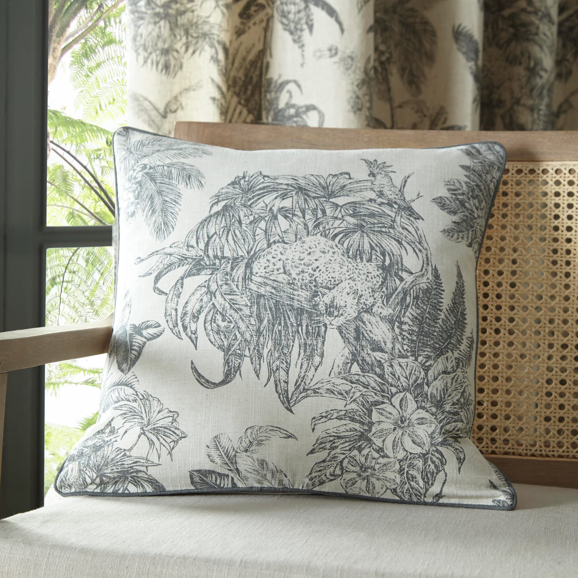 Fusion Charcoal - Saranda - Cushion Cover - 43 X 43Cm In