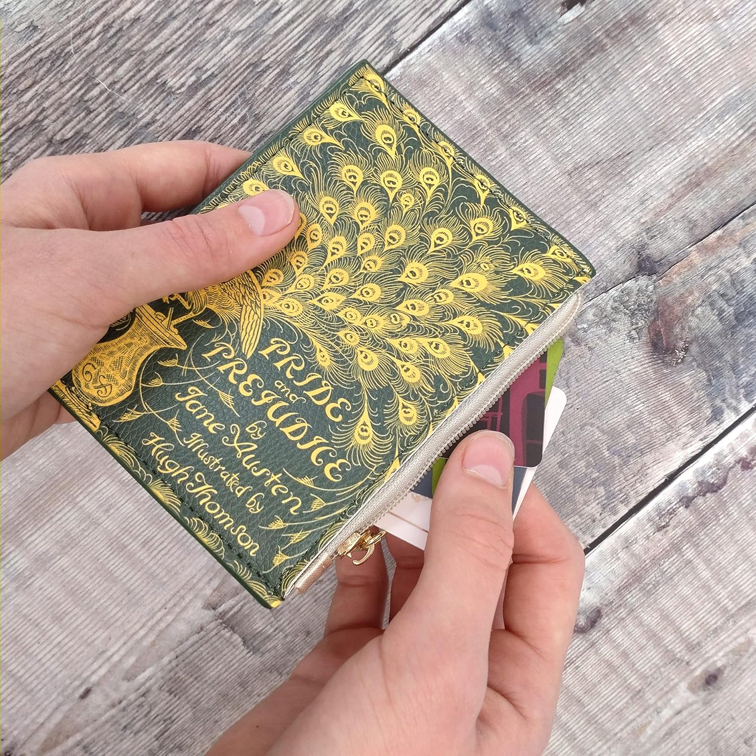 Pride and Prejudice Card Holder Mini Book Wallet Coin Purse Book Card Purse Book Cardholder Jane Austen Book Lover Gift by ASVP Shop - Image 4