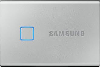 Samsung Electronics Samsung T7 Touch Portable Ssd 500Gb - Up To 1050Mb/S - Usb 3.2 External Solid State Drive, Silver (Mu-Pc500S/Ww)