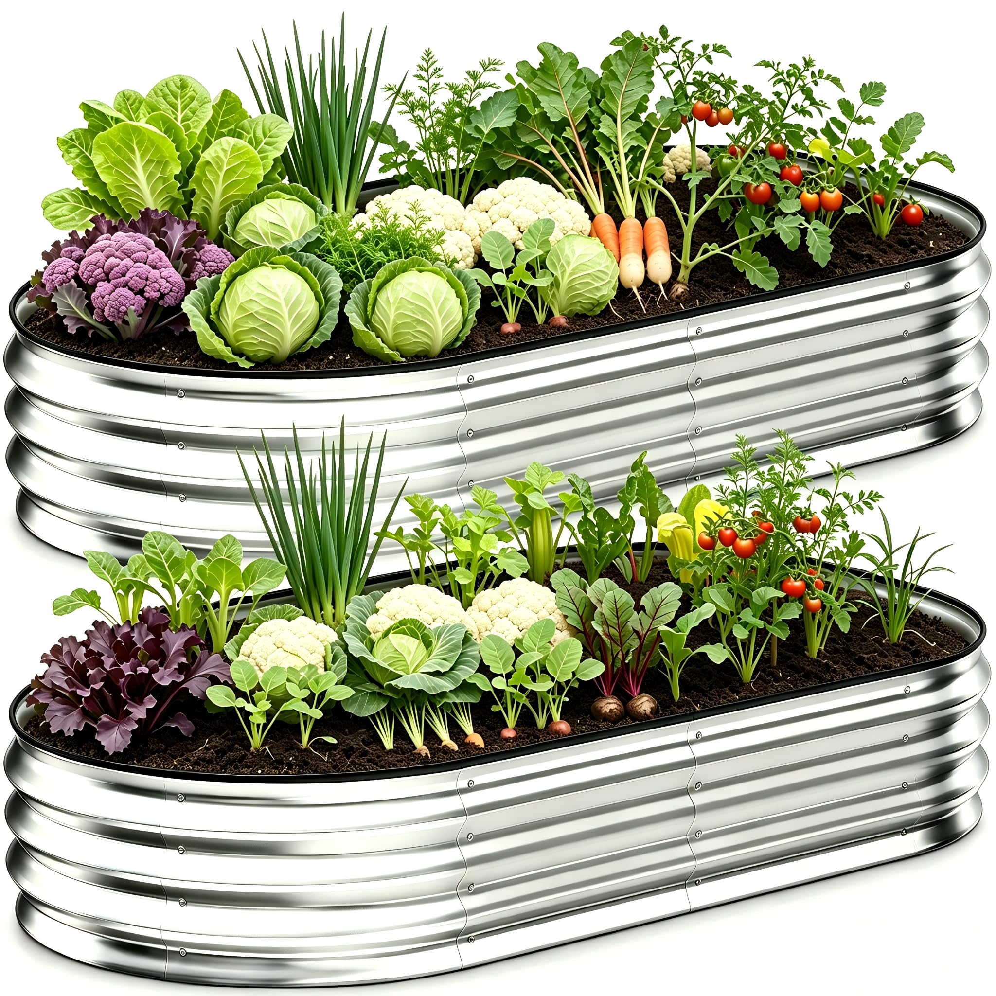 Sweetcrispy Raised Garden Bed - 4x2ft Planter -11