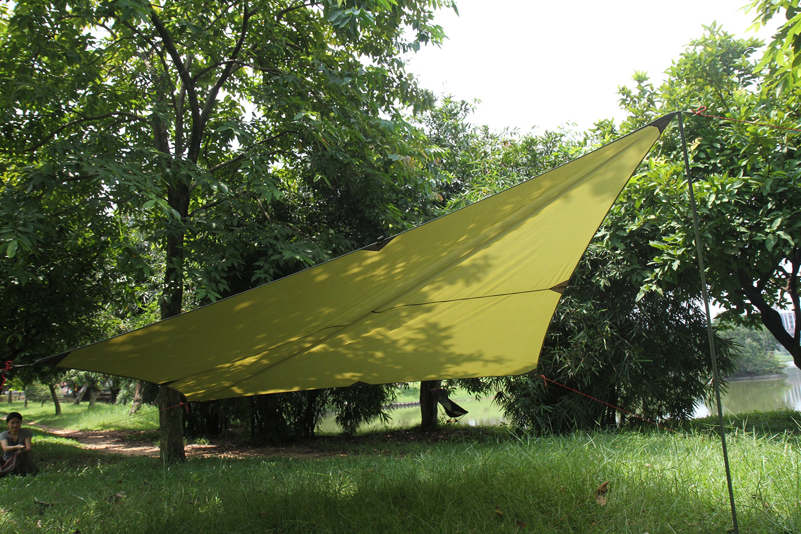 ParaCity - Tente abri pour camping, bâche étanche, abris pour pluie, mouches, hamac, bâche légère pour camping randonnée