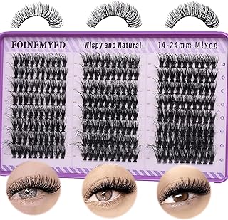 Extensiones de pestañas naturales en racimo 3...