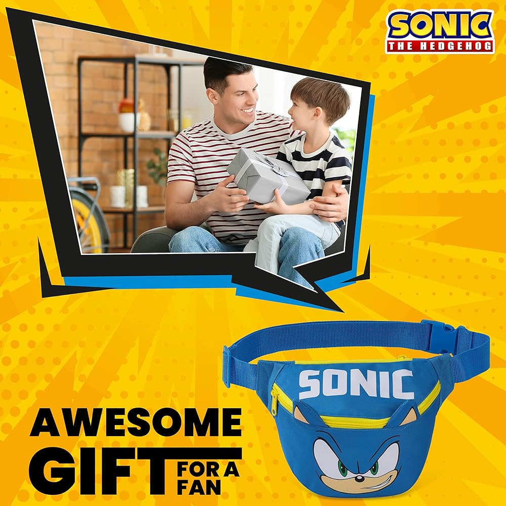 Borsello Tracolla Sonic The Hedgehog - Per Bambini, Con Cerniera, Regalo Ufficiale - Foto 6