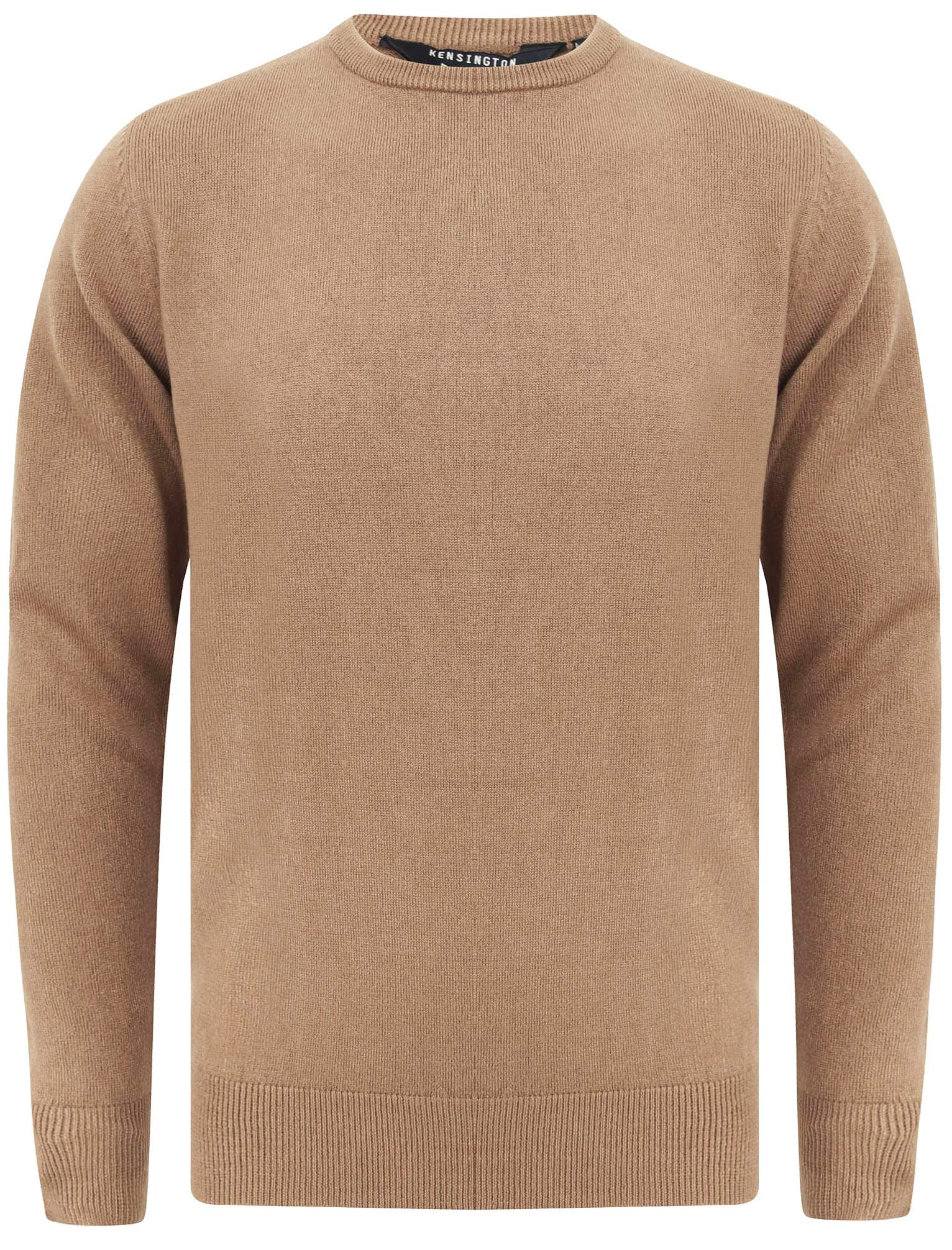 Kensington Eastside Men's Badger - Taupe Badger Crew Neck Knitted Jumper - Taupe - Xl