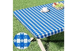 Rectangle Blue and White Tablecloth