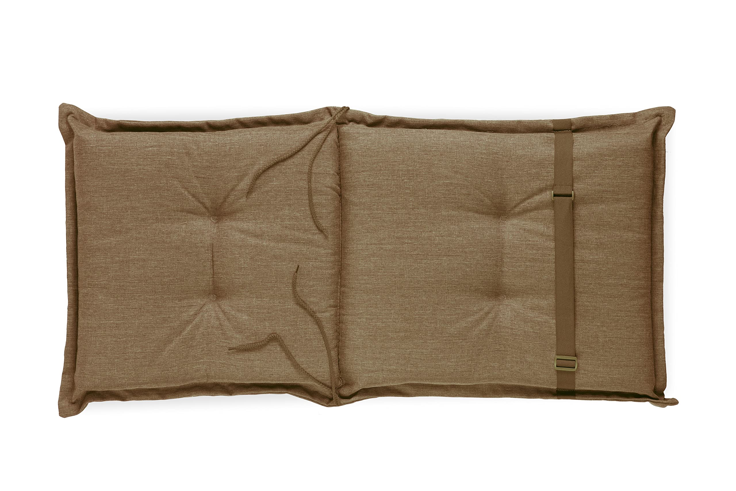sunnypillow 6 poduszek na krzesła ogrodowe z niskim oparciem, 100 x 50 x 9 cm, 6 kolorów do wyboru, nakładki na krzesła do użytku wewnątrz i na zewnątrz, brązowe