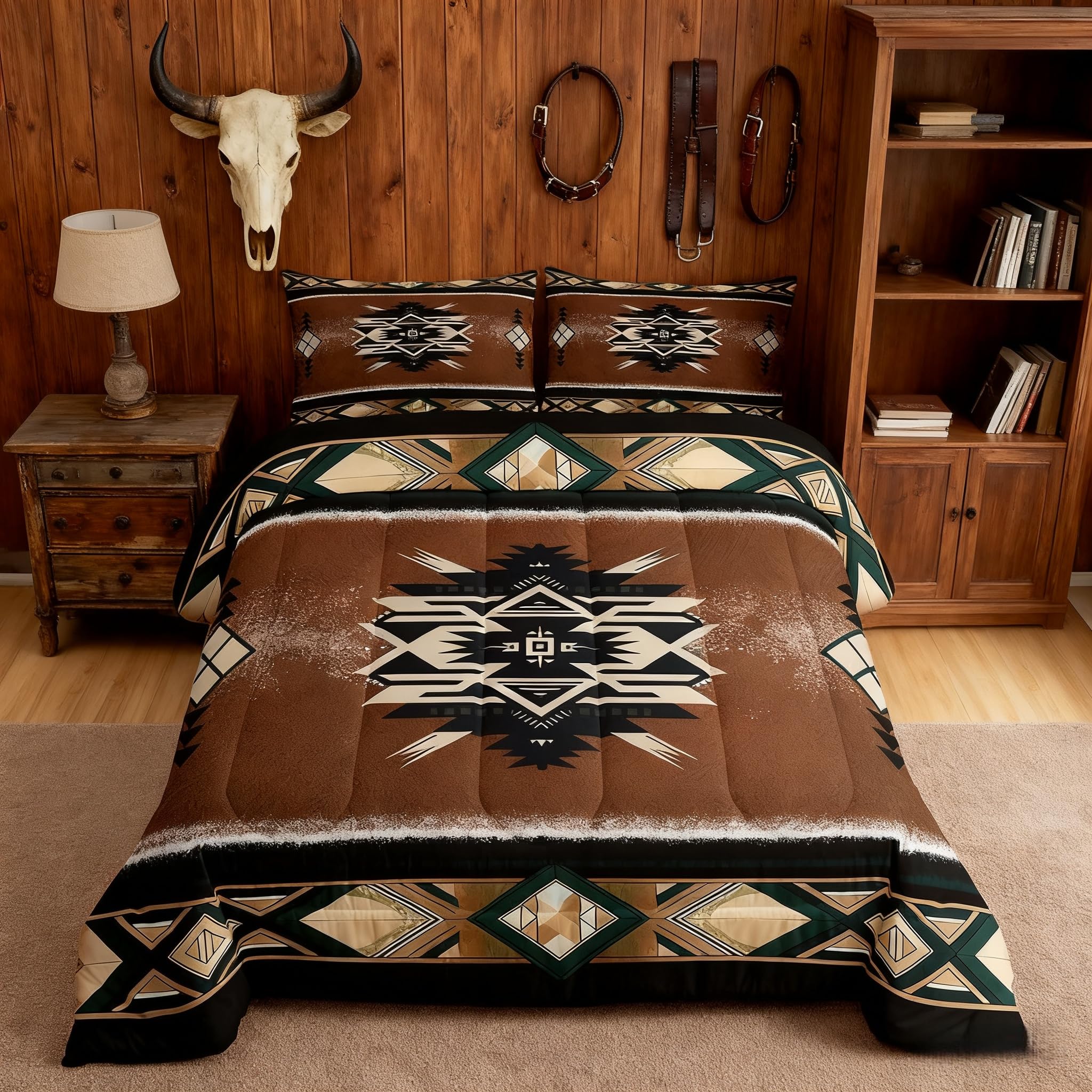 Couette lit double anti-plis et facile à laver avec ses deux taies d'oreiller assorties