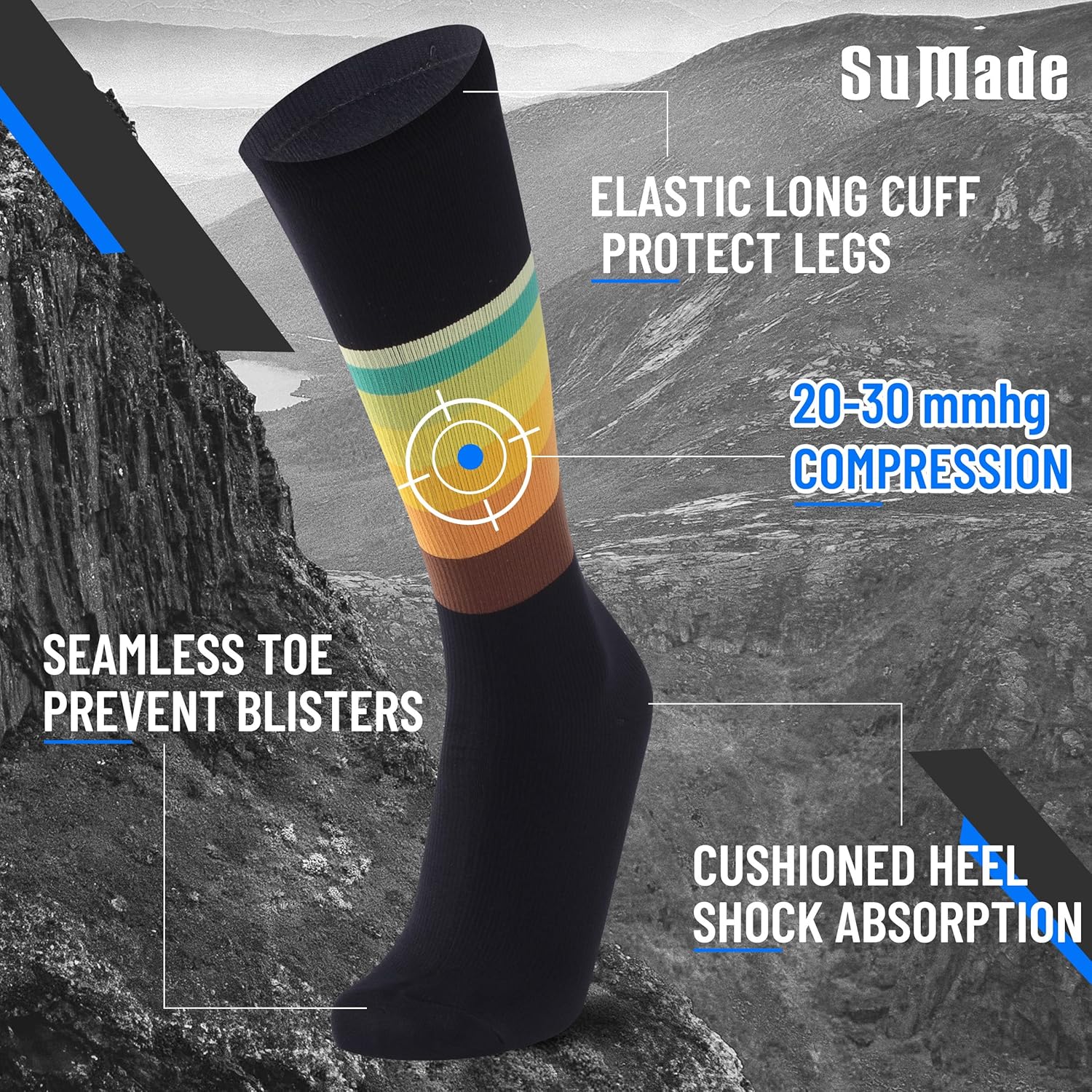Waterproof Socks, Men Women Knee High Hiking Kayaking Socks 1 Pair