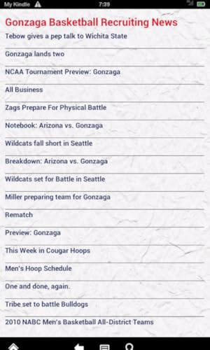 Gonzaga Basketball News(Kindle Tablet Edition)