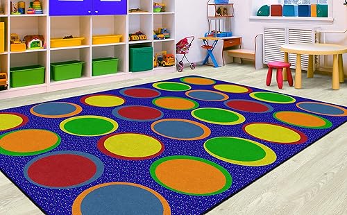 Miniatura 4 de Flagship Carpets Sitting Spots - Alfombra rectangular de asiento para aula infantil o sala de juegos infantil, alfombra de aprendizaje en casa,