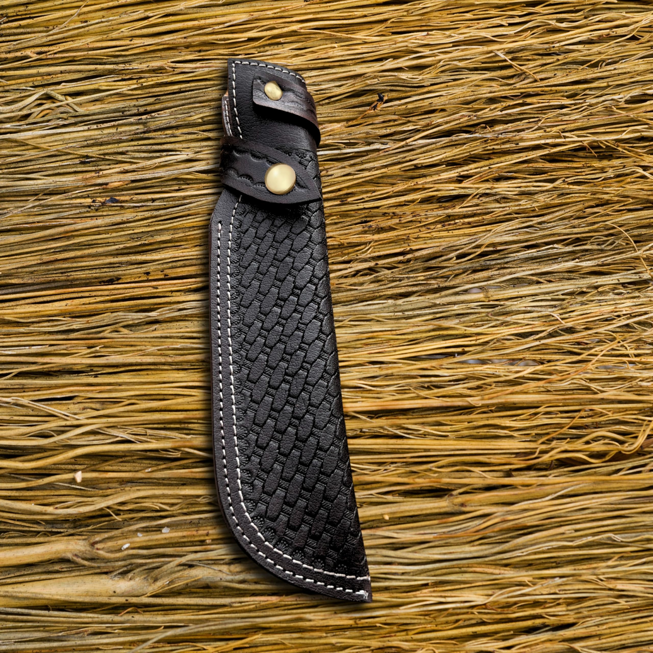 Hulara_Custodia in vera pelle Foderi per coltelli fatti a mano in vera pelle con passante per cintura Porta coltelli tascabili per cintura 4,7 "Lama adatta per fondina per coltelli