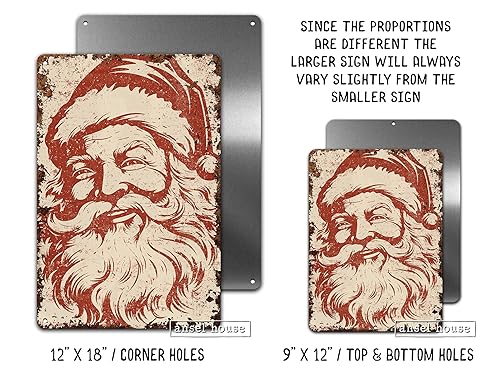 Miniatura 2 de Christmas Decoration Metal Santa Mantel Decor Art Sign