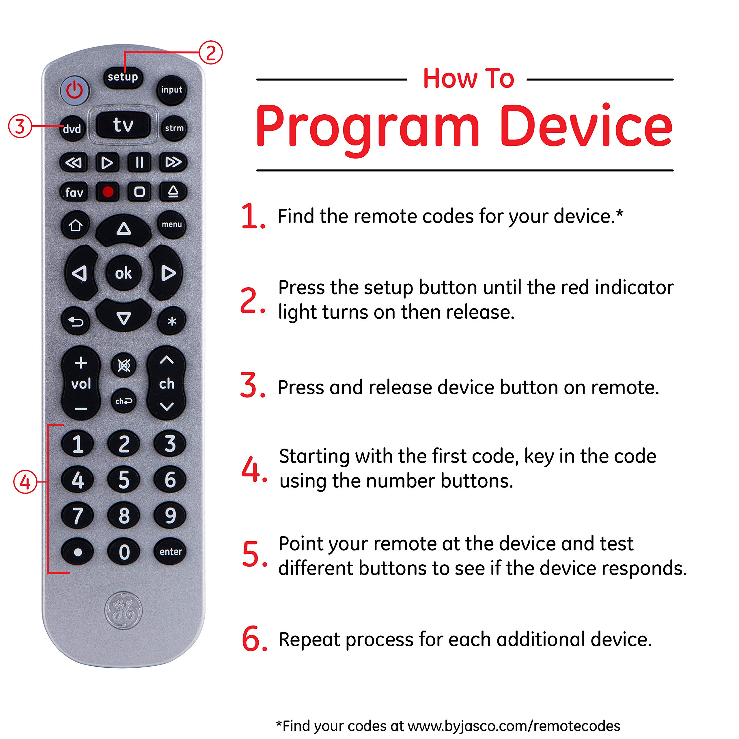 Ge Roku Remote Codes Ge Universal Remote Codes How To Program Universal Remote To TV | RCA,